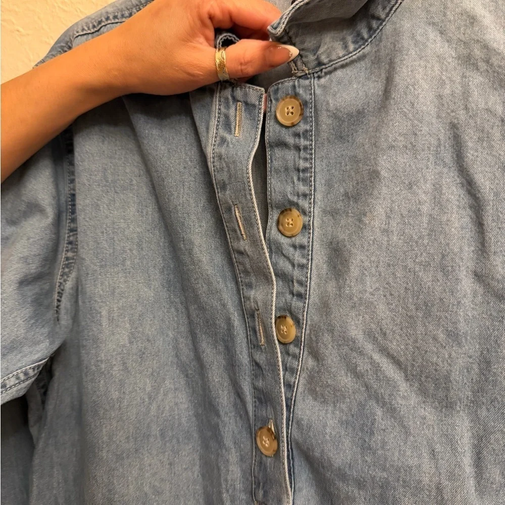 J. Crew Chambray Popover Dress